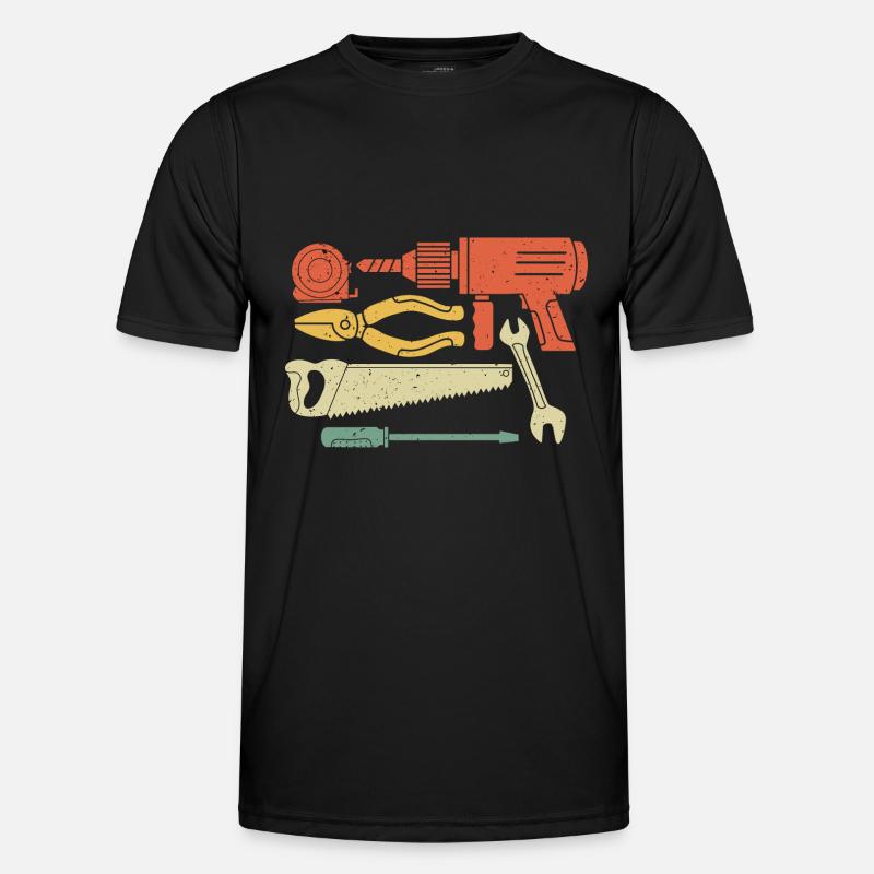 Construction site tool hammer handyman vintage Men's Functional T-Shirt