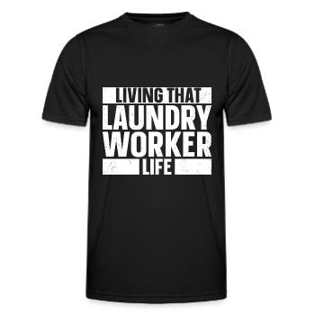 Washer - Men's Functional T-Shirt - black - Front - AI Model Male 178 dark (178cm)