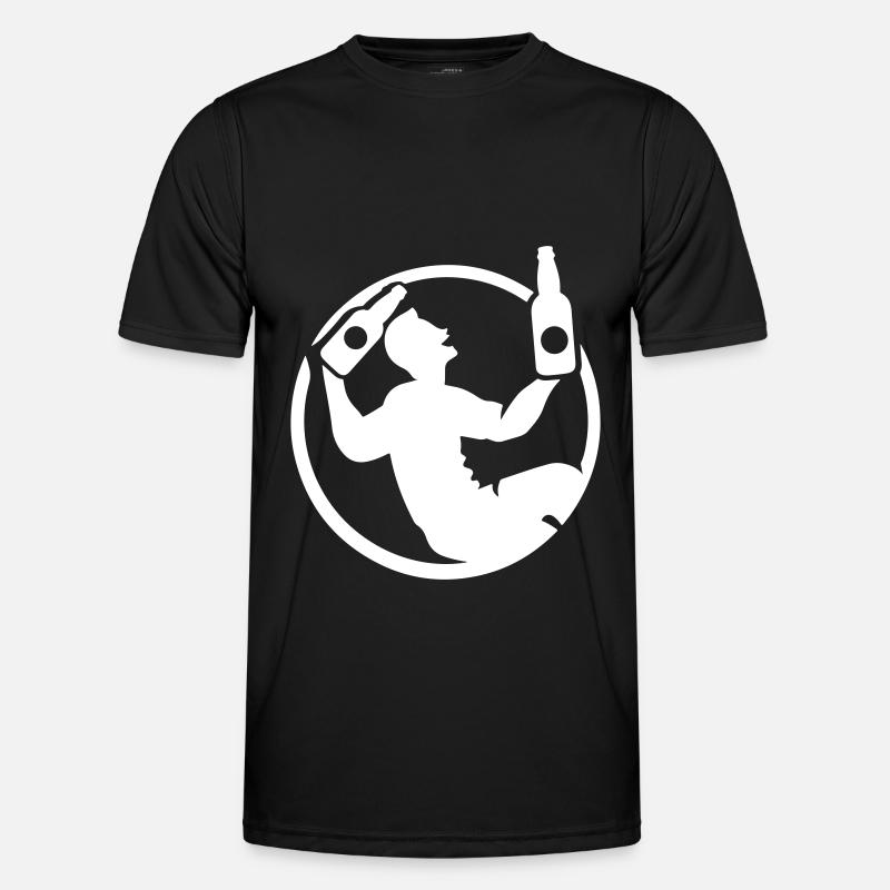 Beer Drinking Party Logo - Men's Functional T-Shirt - black