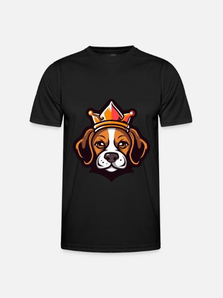 Beagle Dog Crown - Men's Functional T-Shirt - black