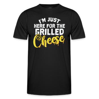 Fromage I’m Just Here For The Grilled Cheese - T-shirt sport Homme - noir - Devant - AI Model Male 178 dark (178cm)