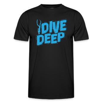 Apnoetaucher Dive Deep - Männer Funktions-T-Shirt - Schwarz - Vorne - AI Model Male 178 dark (178cm)
