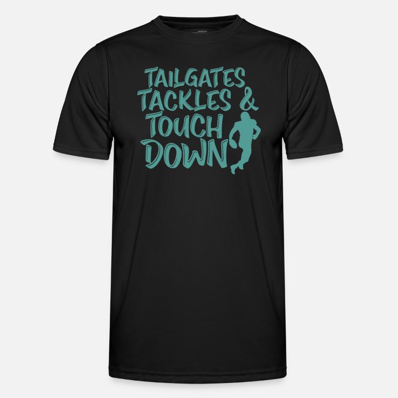Tailgates Tackles and Touch Down America Men's Functional T-Shirt