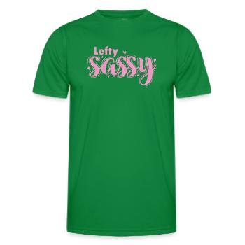 Lefty Sassy Les gauchers écrivent l’habitude - T-shirt sport Homme - vert - Devant - AI Model Male 178 dark (178cm)