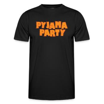 Pyjama Party Feiern tanzen Musik Freunde - Männer Funktions-T-Shirt - Schwarz - Vorne - AI Model Male 178 dark (178cm)
