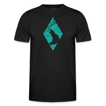 Renard sous un arbre Animal sauvage - T-shirt sport Homme - noir - Devant - AI Model Male 178 dark (178cm)