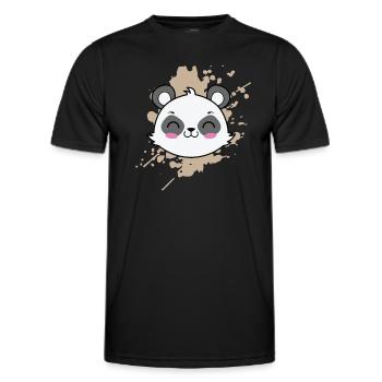 Chat raton laveur dans le style Kawaii Animal Japan - T-shirt sport Homme - noir - Devant - AI Model Male 178 dark (178cm)