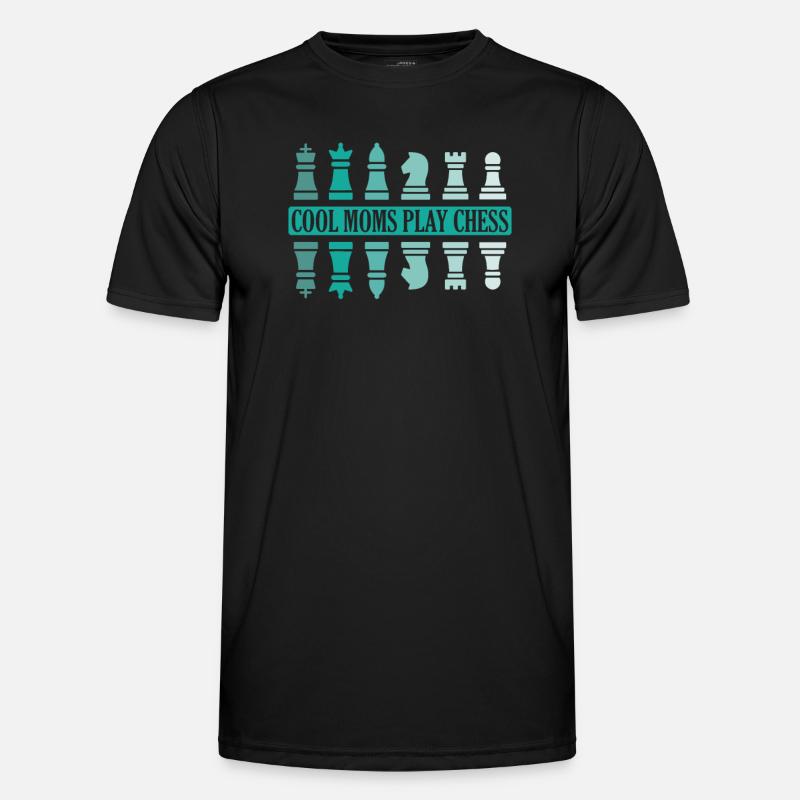 Cool Moms play Chess Brain teaser Men's Functional T-Shirt
