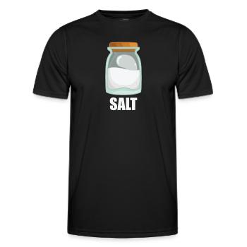 Salt Spice Taste Food Cooking - Men's Functional T-Shirt - black - Front - AI Model Male 178 dark (178cm)
