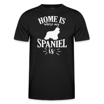 Home is where my Spaniel is Cockerspaniel Hund - Männer Funktions-T-Shirt - Schwarz - Vorne - AI Model Male 178 dark (178cm)