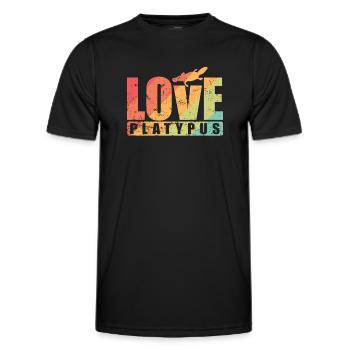 Love Platypus Australia Platypus Animal - Men's Functional T-Shirt - black - Front - AI Model Male 178 dark (178cm)
