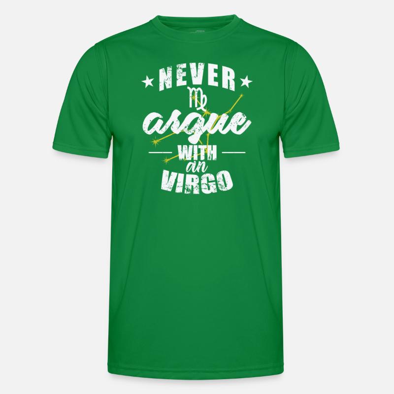 Sternzeichen Never argue with an Virgo Jungfrau Männer Funktions-T-Shirt