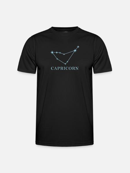 Sternkonstellation Sternzeichen Steinbock - Männer Funktions-T-Shirt - Schwarz