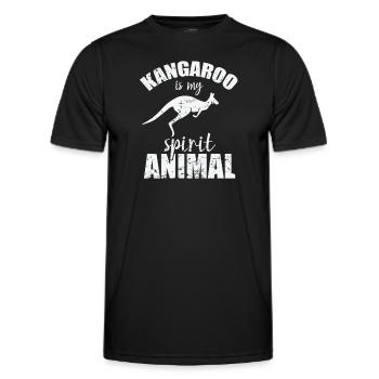 Kangourou est mon animal spirituel Australie - T-shirt sport Homme - noir - Devant - AI Model Male 178 dark (178cm)