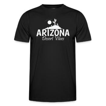 Arizona Desert Vibes USA America - Men's Functional T-Shirt - black - Front - AI Model Male 178 dark (178cm)