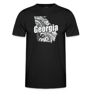 Géorgie États-Unis Amérique État - T-shirt sport Homme - noir - Devant - AI Model Male 178 dark (178cm)