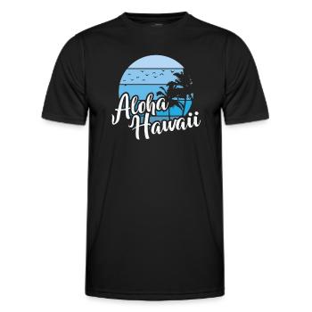 Hawaii Aloha USA America - Men's Functional T-Shirt - black - Front - AI Model Male 178 dark (178cm)