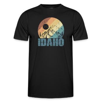 Idaho USA Amerika Bundesstaat - Männer Funktions-T-Shirt - Schwarz - Vorne - AI Model Male 178 dark (178cm)