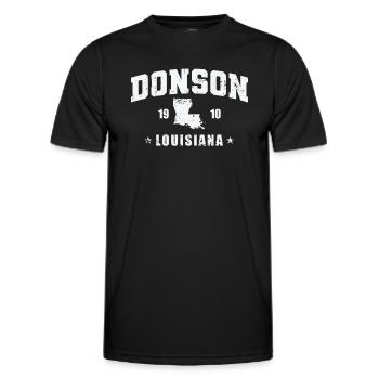 Louisiane Donson 1910 États-Unis Amérique - T-shirt sport Homme - noir - Devant - AI Model Male 178 dark (178cm)