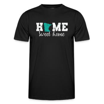 Minnesota Home sweet Home USA Amérique - T-shirt sport Homme - noir - Devant - AI Model Male 178 dark (178cm)