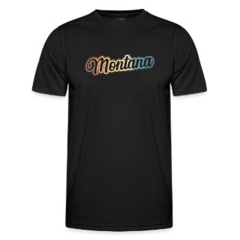 Montana USA Amerika Bundesstaat - Männer Funktions-T-Shirt - Schwarz - Vorne - AI Model Male 178 dark (178cm)