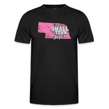 Nebraska Just a Small Town Girl USA America - Men's Functional T-Shirt - black - Front - AI Model Male 178 dark (178cm)