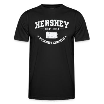 Pennsylvania Hershey Est. 1894 USA America - Men's Functional T-Shirt - black - Front - AI Model Male 178 dark (178cm)