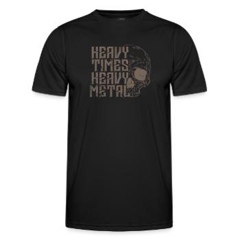 Heavy Times Heavy Metal Musik Band Genre - Männer Funktions-T-Shirt - Schwarz - Vorne - AI Model Male 178 dark (178cm)