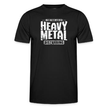 Heavy Metal Disburbing Music Band Genre - Men's Functional T-Shirt - black - Front - AI Model Male 178 dark (178cm)