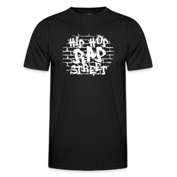 Hip Hop Rap Street Music Genre Rap - Men's Functional T-Shirt - black - Front - AI Model Male 178 dark (178cm)