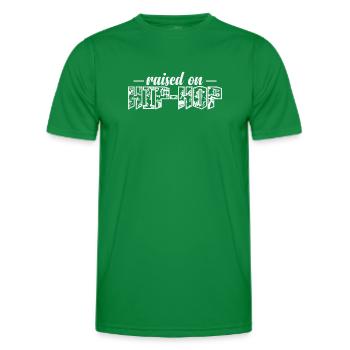 Raised on Hip Hop Musikrichtung Rap - Männer Funktions-T-Shirt - Kelly Green - Vorne - AI Model Male 178 dark (178cm)
