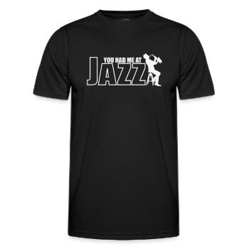 You had me at Jazz Saxophon Improvisiert - Männer Funktions-T-Shirt - Schwarz - Vorne - AI Model Male 178 dark (178cm)