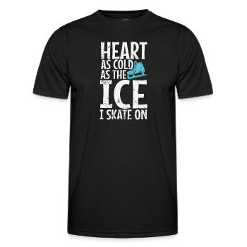 Heart as Cold as the Ice I Skate on Eisbahn - Männer Funktions-T-Shirt - Schwarz - Vorne - AI Model Male 178 dark (178cm)