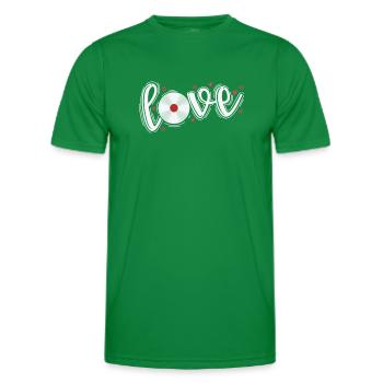 Love Vinyl Record Music Record - T-shirt sport Homme - vert - Devant - AI Model Male 178 dark (178cm)