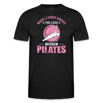 Les mots ne peuvent pas transmettre l’amour que j’ai pour le Pilates - T-shirt sport Homme - noir - Devant - AI Model Male 178 dark (178cm)