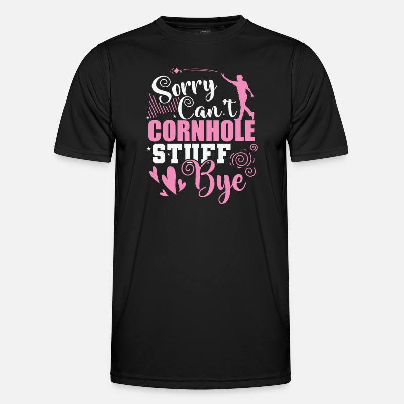 Sorry can't Cornhole Stuff Bye Hobby Männer Funktions-T-Shirt