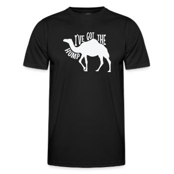 J’ai le dromadaire à bosse - T-shirt sport Homme - noir - Devant - AI Model Male 178 dark (178cm)