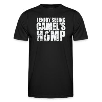I enjoy seeing Camel's Hump Dromedar - Männer Funktions-T-Shirt - Schwarz - Vorne - AI Model Male 178 dark (178cm)