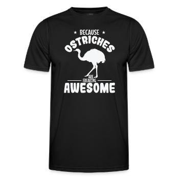 Because Ostriches are freaking Awesome Strauß - Männer Funktions-T-Shirt - Schwarz - Vorne - AI Model Male 178 dark (178cm)