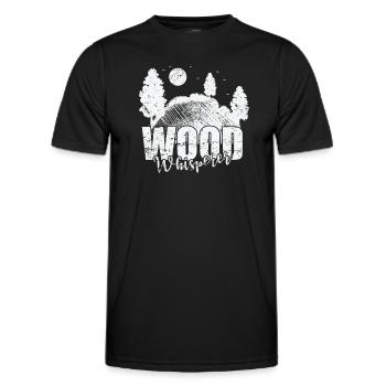 Travailleur forestier Travailleur forestier - T-shirt sport Homme - noir - Devant - AI Model Male 178 dark (178cm)