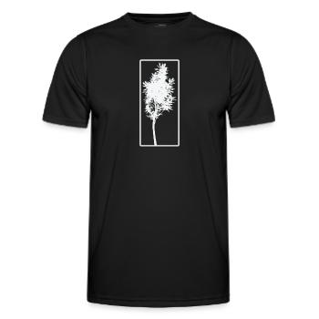 Baum Portait Natur Wälder Blätter - Männer Funktions-T-Shirt - Schwarz - Vorne - AI Model Male 178 dark (178cm)