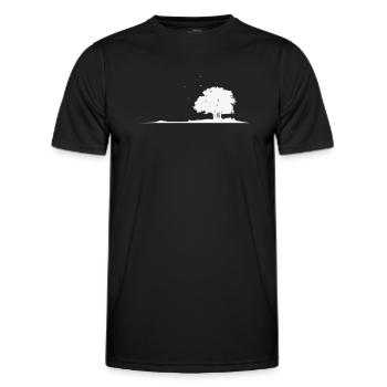Baum auf dem Feld Natur Blätter - Männer Funktions-T-Shirt - Schwarz - Vorne - AI Model Male 178 dark (178cm)