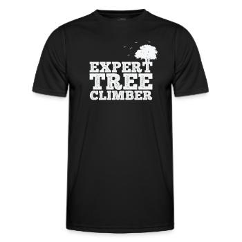 Expert Tree Climber Natur Wälder Blätter - Männer Funktions-T-Shirt - Schwarz - Vorne - AI Model Male 178 dark (178cm)