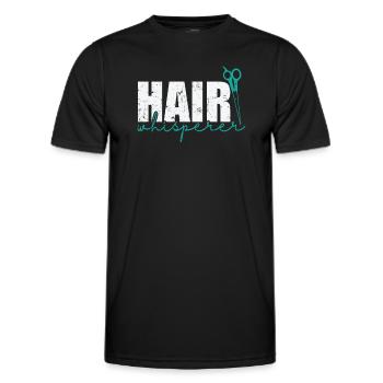 Hair Whisperer Friseur Beruf Haare - Männer Funktions-T-Shirt - Schwarz - Vorne - AI Model Male 178 dark (178cm)