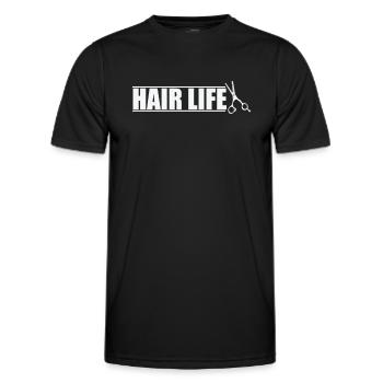 Hair Life Hairdresser Profession Hair - Men's Functional T-Shirt - black - Front - AI Model Male 178 dark (178cm)