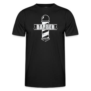 Barber Profession Haircut Hairdresser - Men's Functional T-Shirt - black - Front - AI Model Male 178 dark (178cm)
