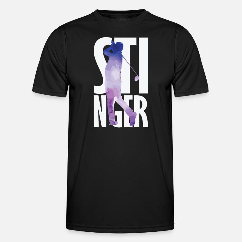 Stinger Golf - Männer Funktions-T-Shirt - Schwarz