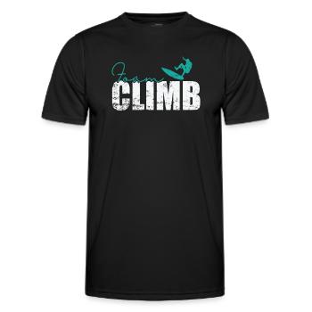 Foam Climb Surfing - Men's Functional T-Shirt - black - Front - AI Model Male 178 dark (178cm)