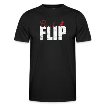 Backflip Skifahren - Männer Funktions-T-Shirt - Schwarz - Vorne - AI Model Male 178 dark (178cm)