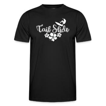 Tail Slide Surfing - Männer Funktions-T-Shirt - Schwarz - Vorne - AI Model Male 178 dark (178cm)